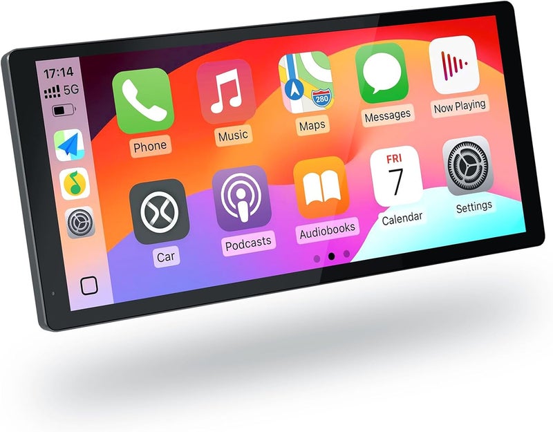 CarABC Wireless Carplay Screen for Car, 10.3'' Portable CarPlay & Android Auto Touchscreen, with 60Fps,1600 * 720 Ultra High Resolution, Support Steering Wheel Control - Image 1